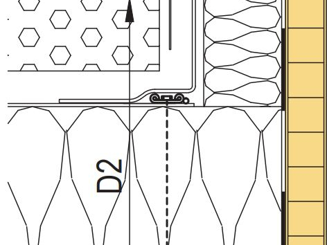 Détails de raccordement au plafond