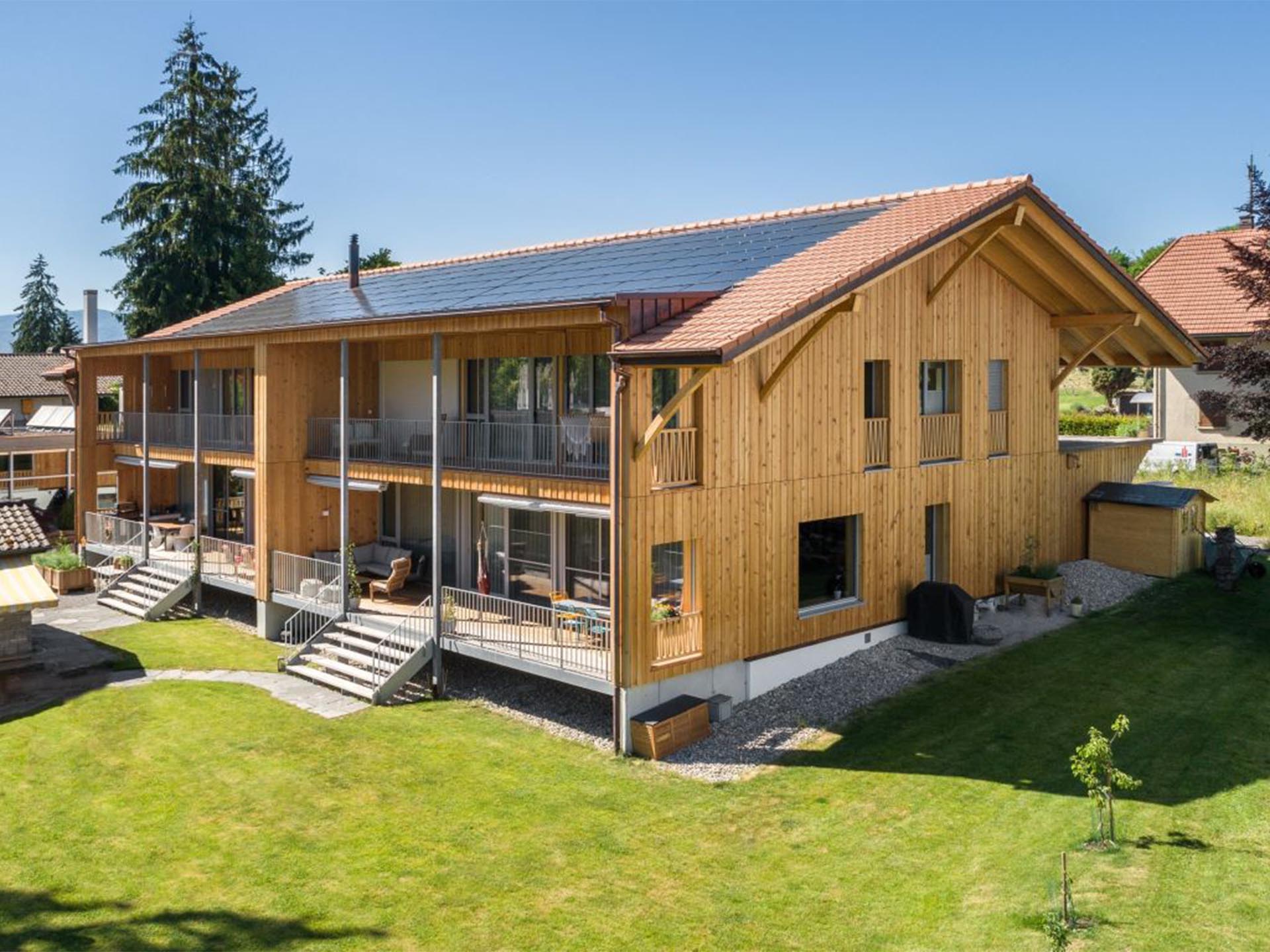 Doppeleinfamilienhaus in Holzystembau